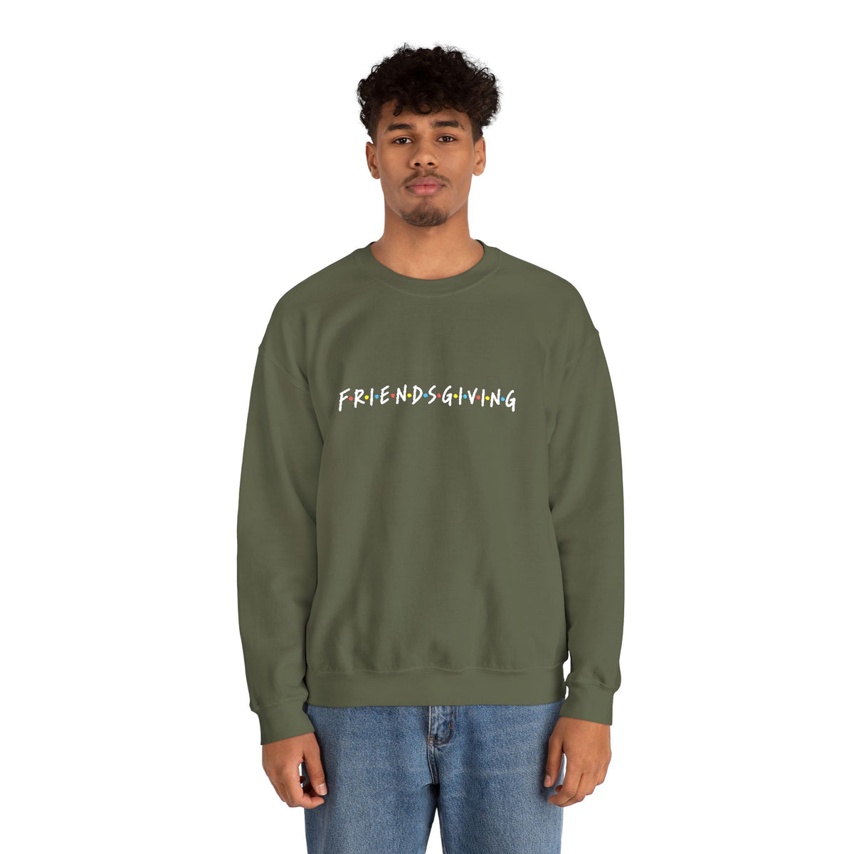 Embroidered 'Friendsgiving' FRIENDS Crewneck Sweatshirt Printify