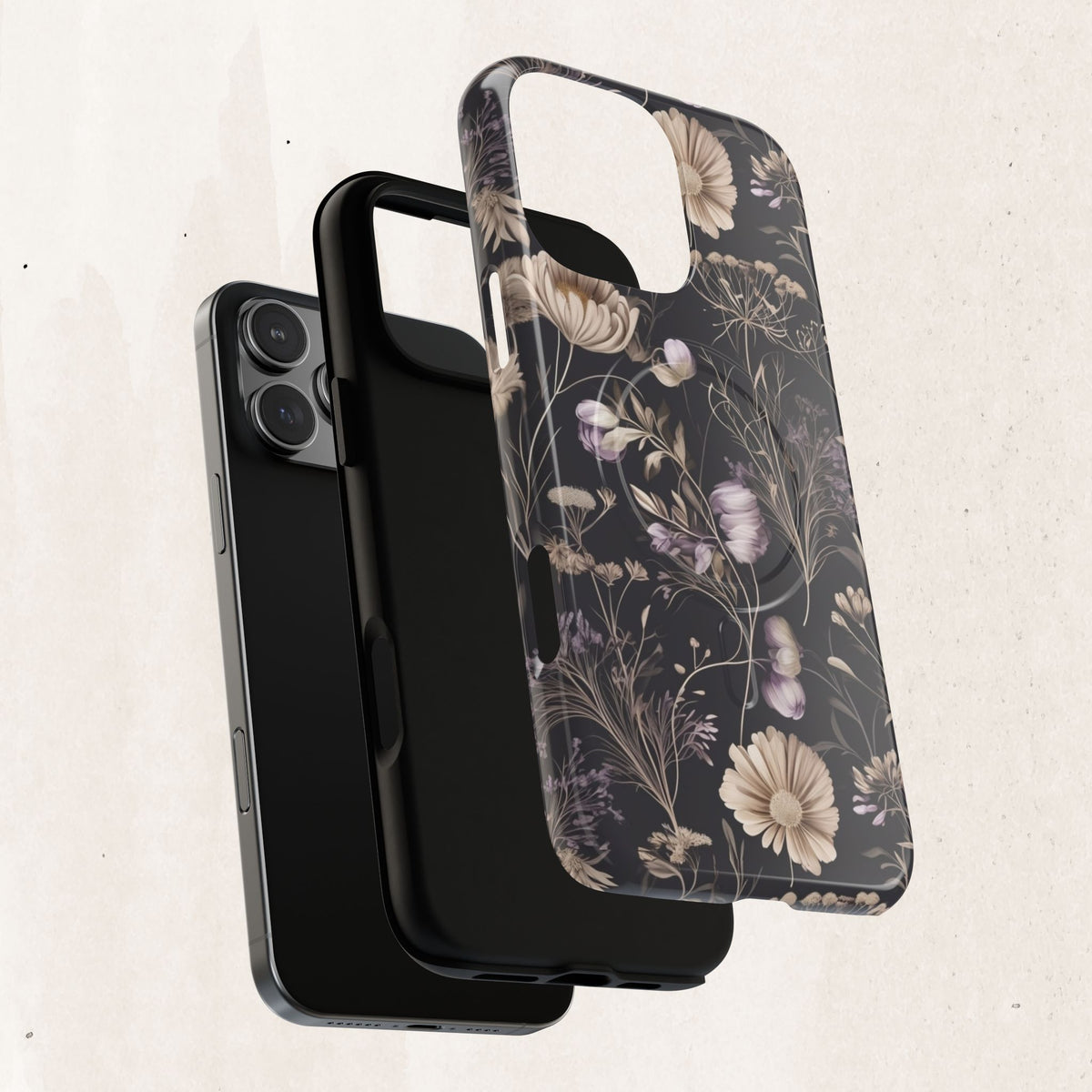 Floral Noir Tough Magnetic Phone Case