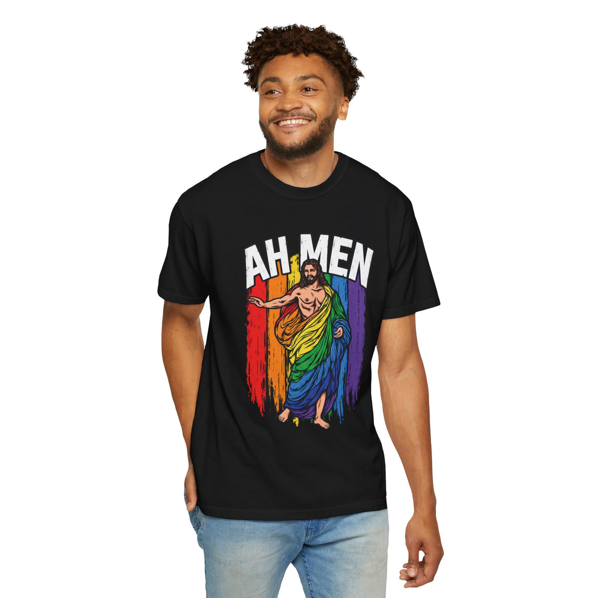 Ah Men Rainbow Jesus Tee