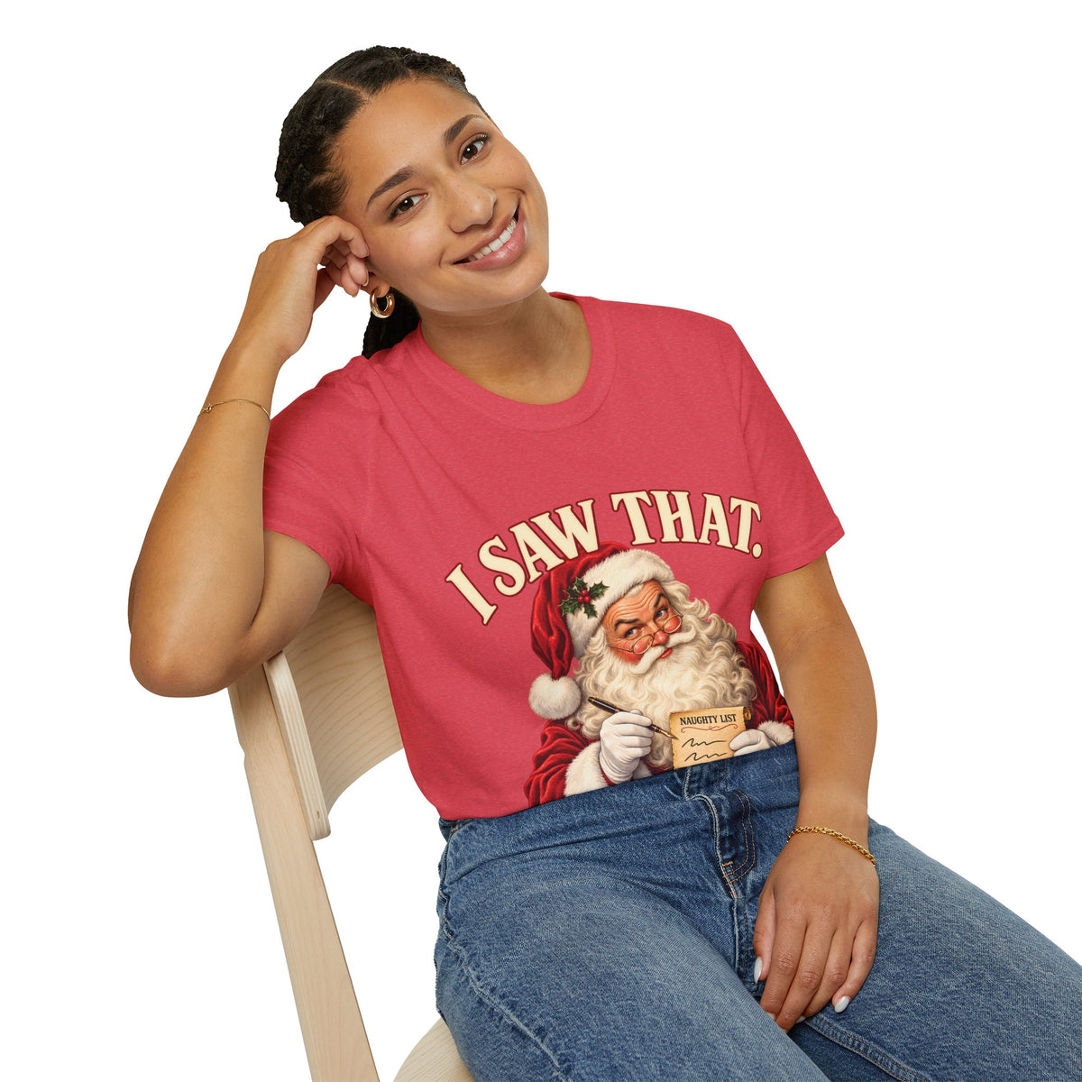 Santa Claus "I Saw That" Graphic Tee