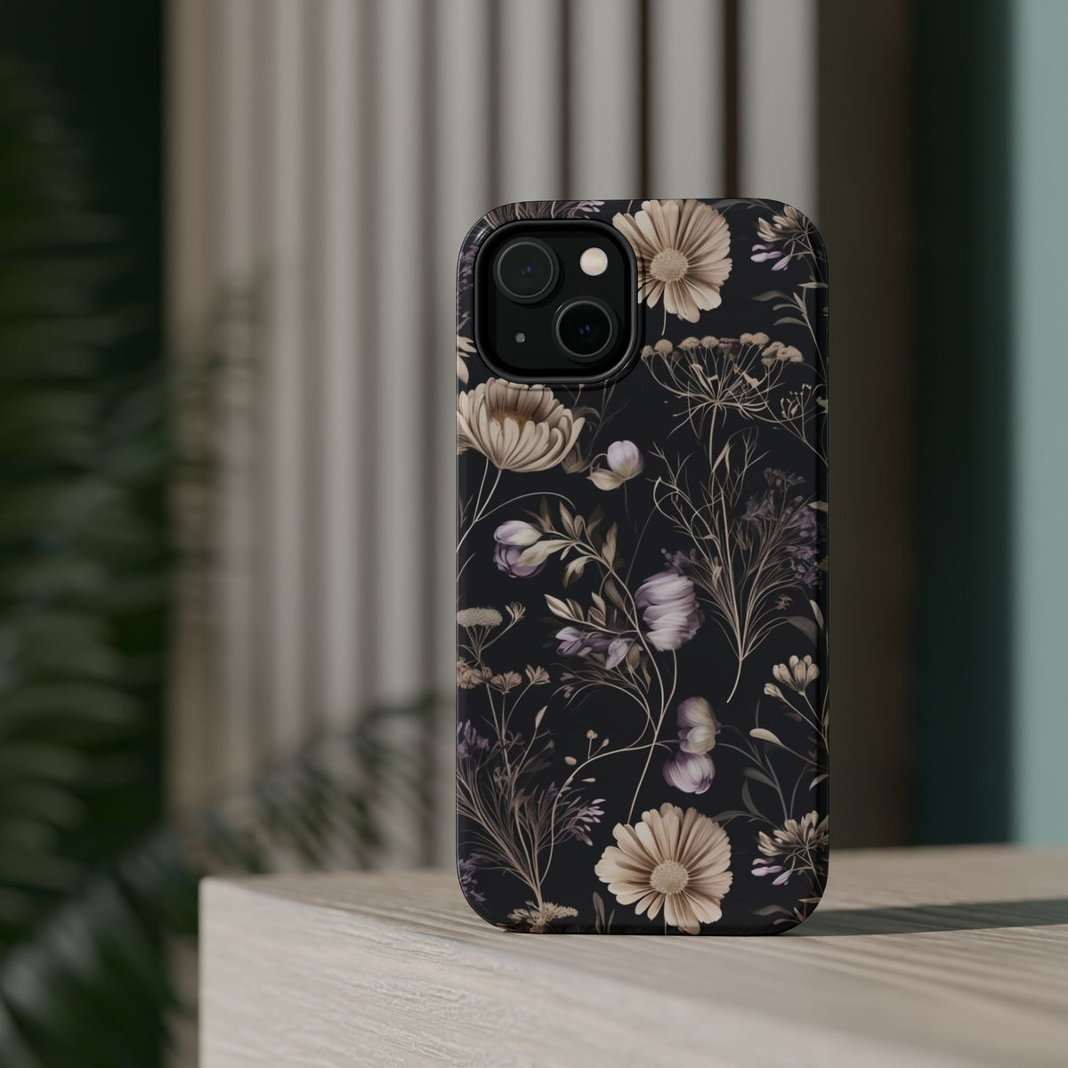 Dark Floral Magnetic Phone Case, alternate view