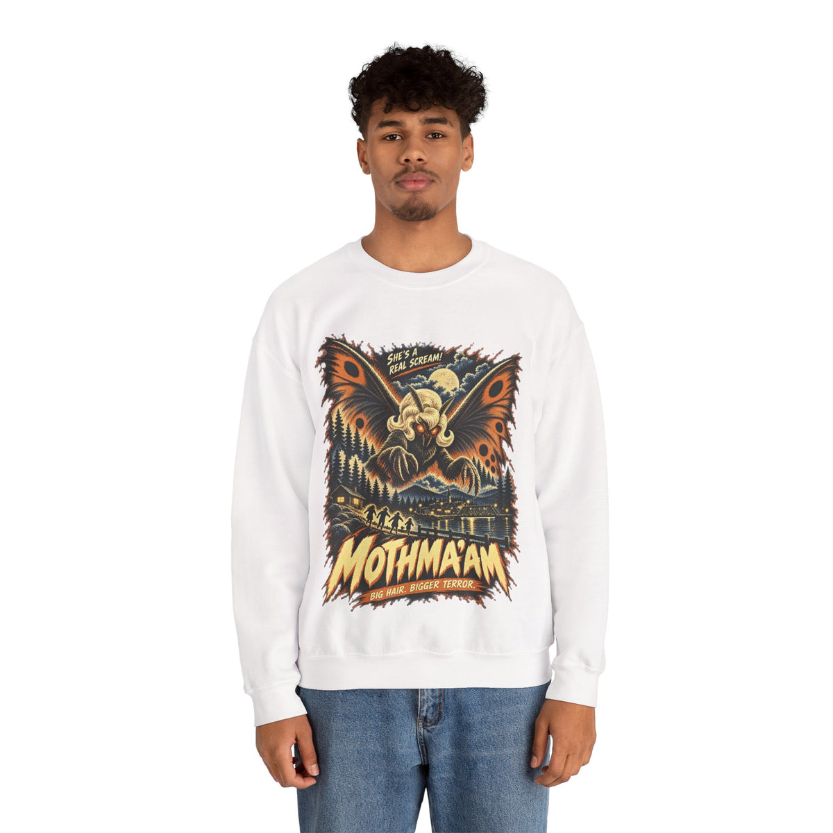 Mothmaam Retro Monster Crewneck Sweatshirt