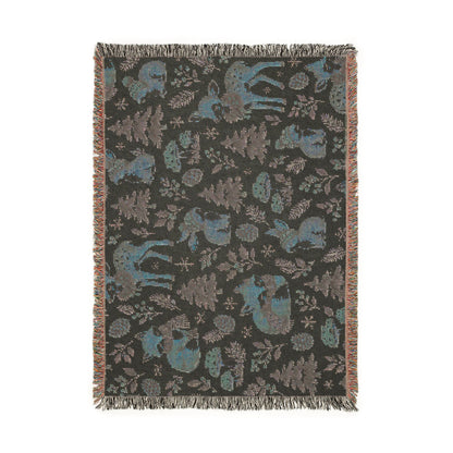 Woodland Winter Woven Blanket