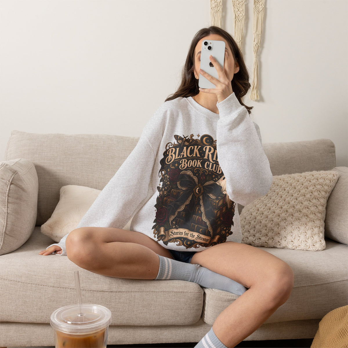 Black Ribbon Book Club Crewneck Sweatshirt