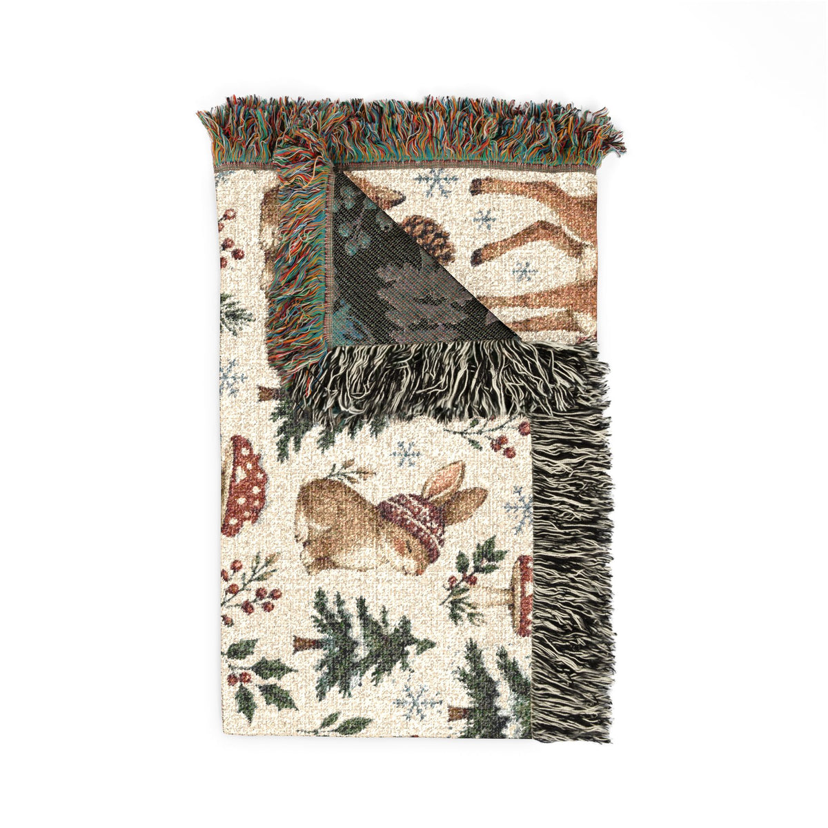 Woodland Winter Woven Blanket