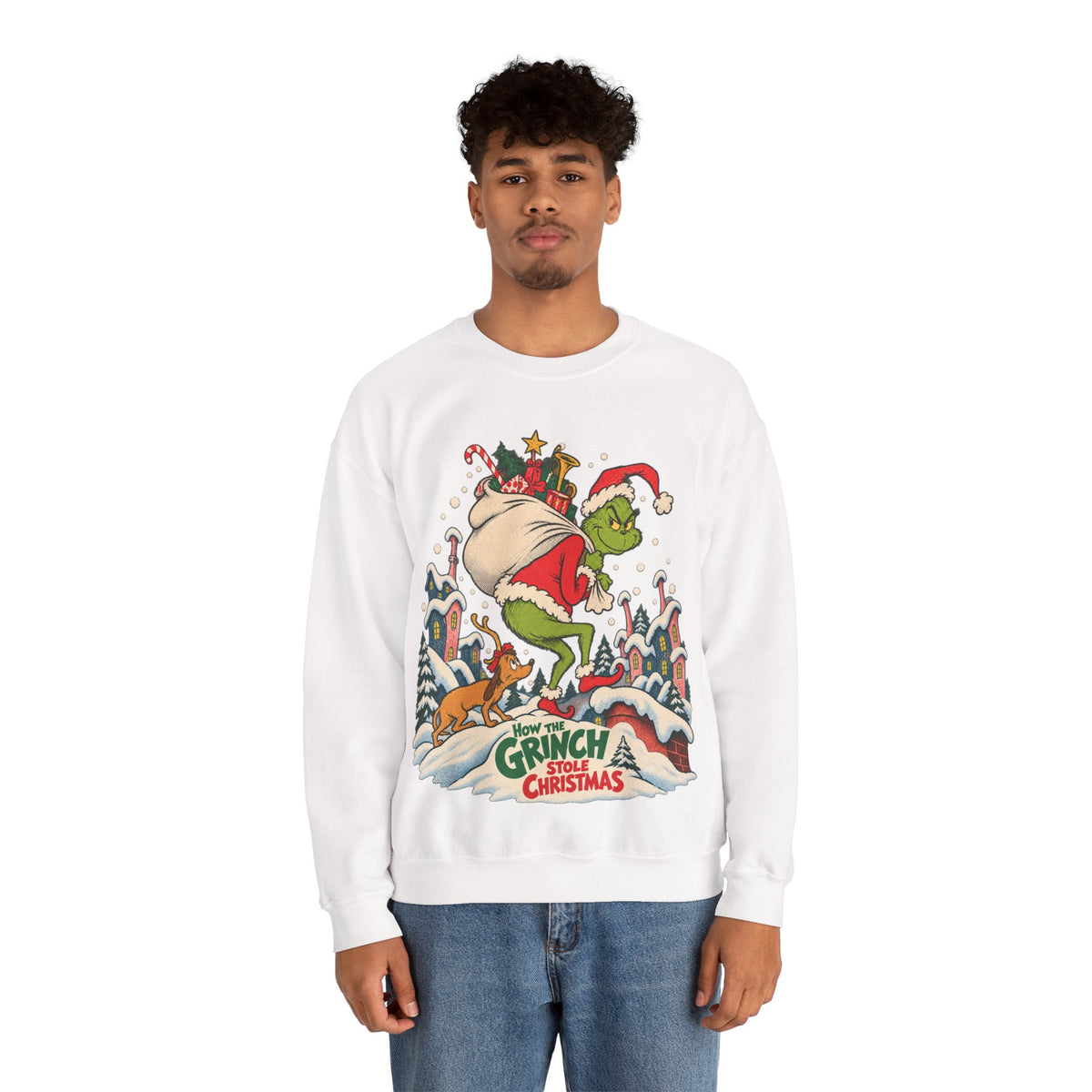 Grinch Christmas Crewneck Sweatshirt – How the Grinch Stole Christmas Design