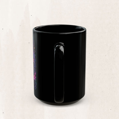 Neon Mystic Witch Cat Mug