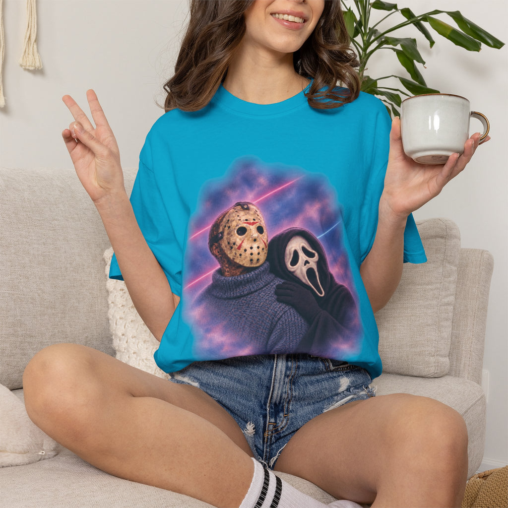 Jason Vorhees & Ghostface 80's Portrait Tee