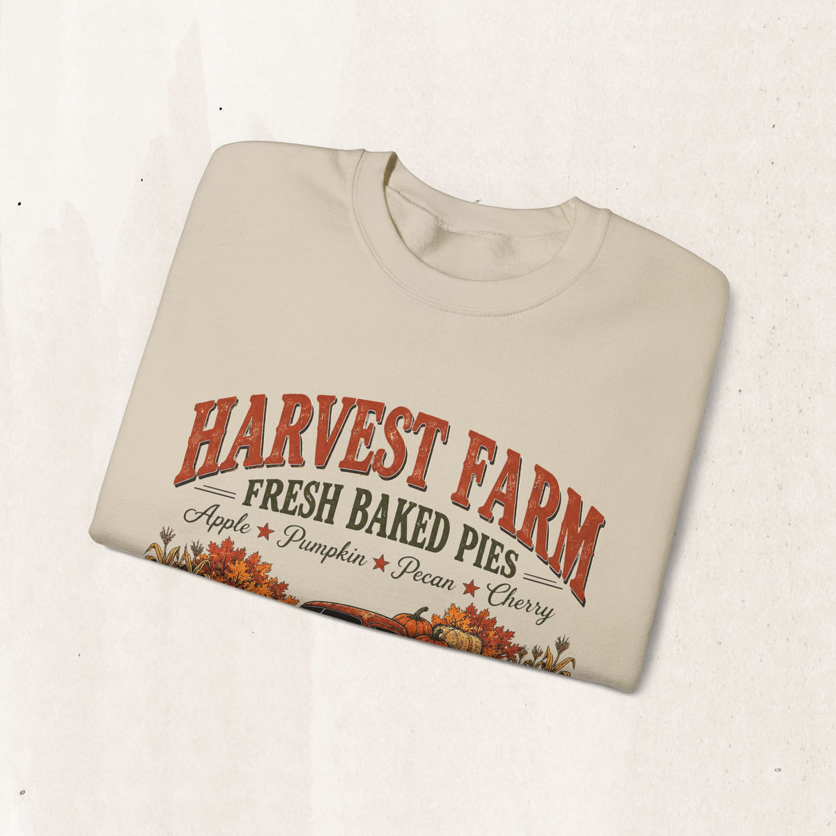 Harvest Farm Fresh Baked Pies Vintage Truck Sweatshirt, Thanksgiving Pumpkin Crewneck