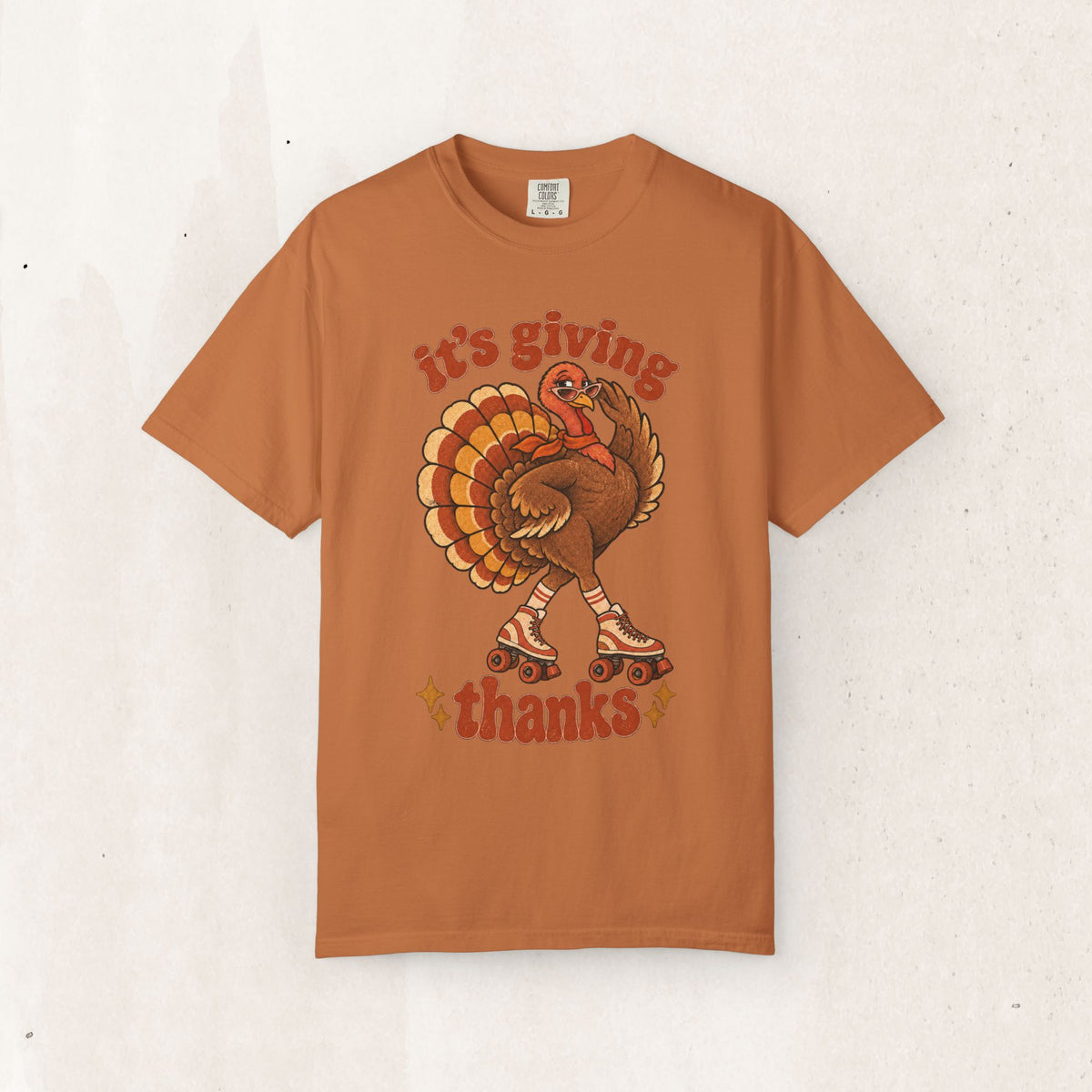 Thanksgiving Roller Turkey "It's Giving Thanks" Tee