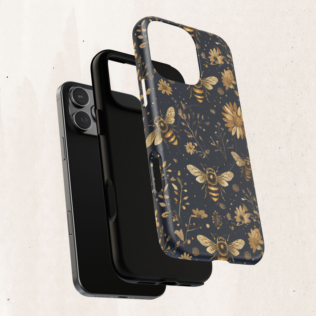 Gold Bees & Daisies Magnetic Tough Case