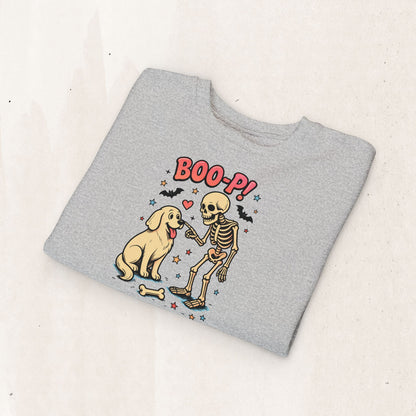 Skeleton & Puppy “BOO-P!” Toddler Sweatshirt