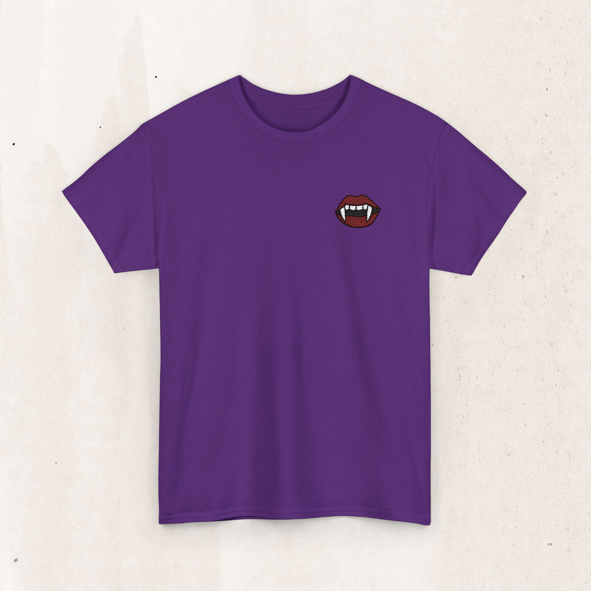 Embroidered Vampire Fangs Tee