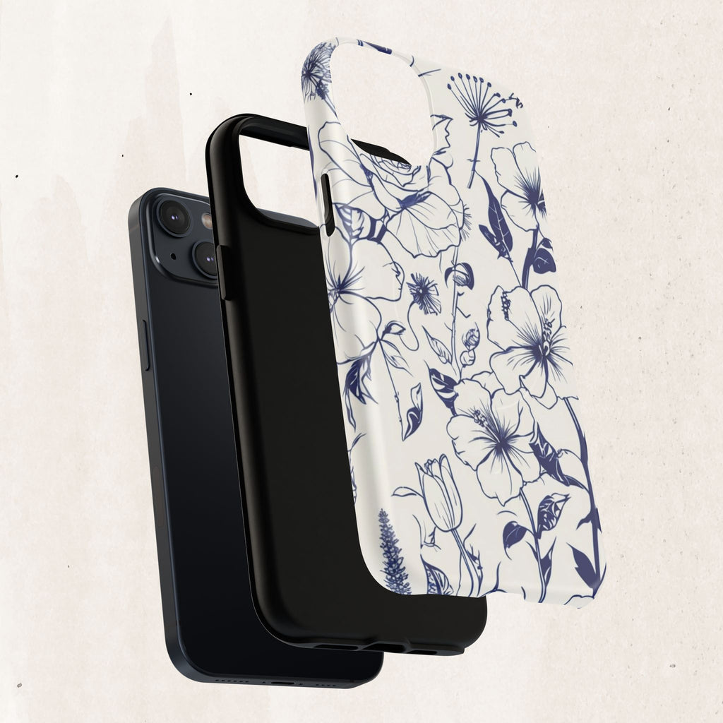 Floral Sketch Tough Magnetic Phone Case