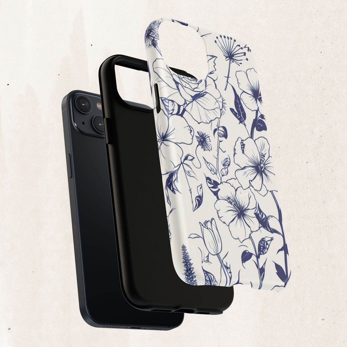 Floral Sketch Tough Magnetic Phone Case