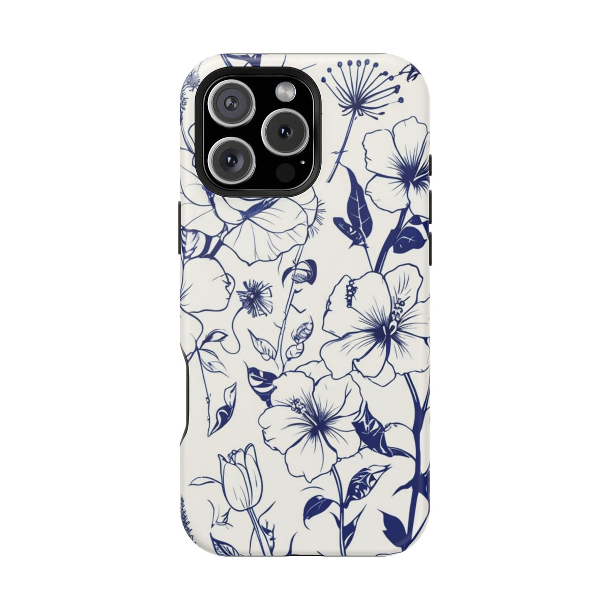 Floral Sketch Magnetic Phone Case, alternate view
