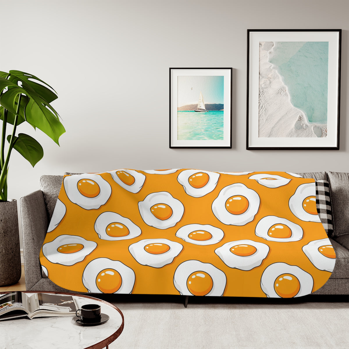 Egg Pattern Sherpa Blanket