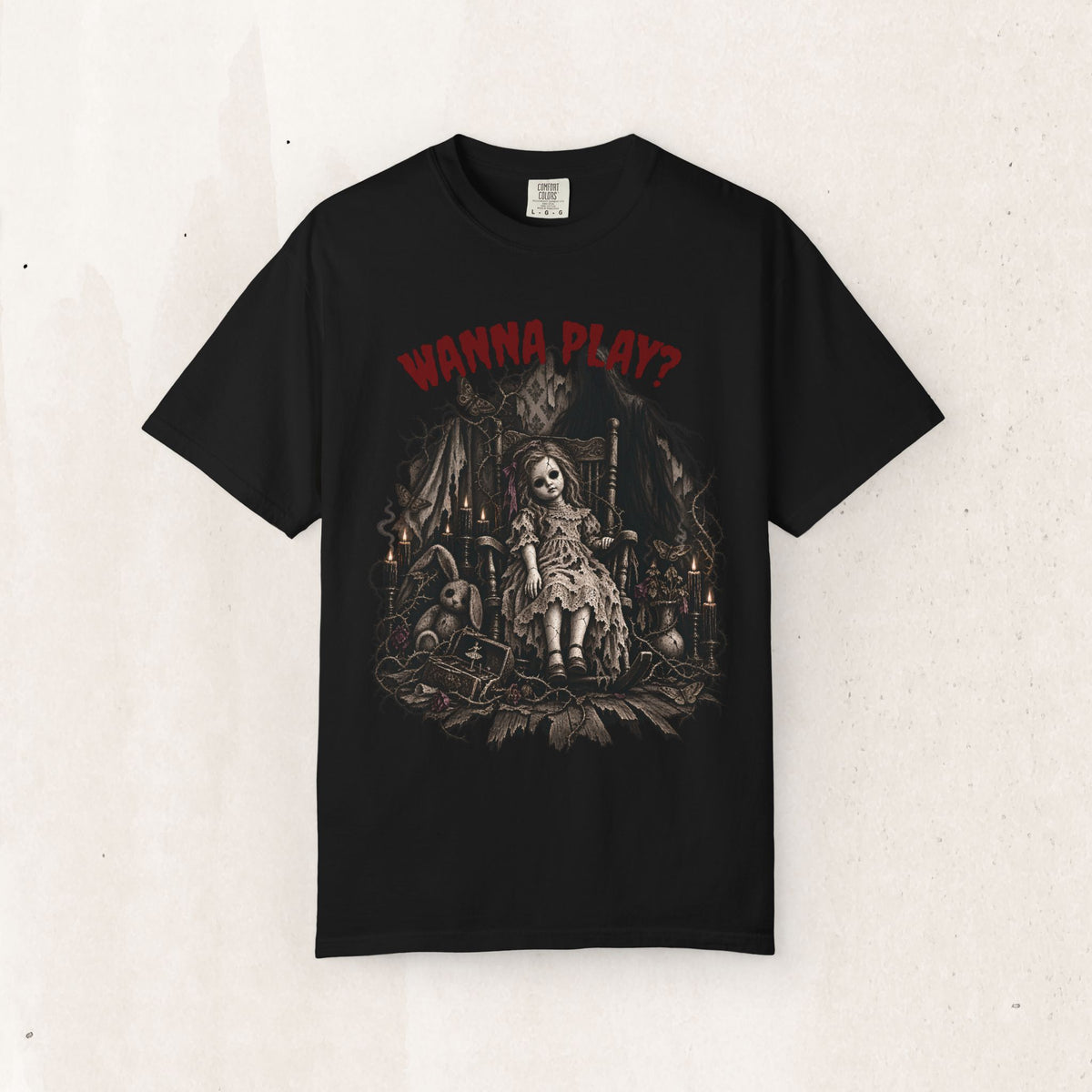 Horror Doll "Wanna Play?" Tee