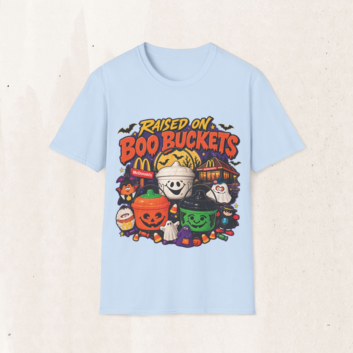 Halloween "Raised on Boo Buckets" Tee