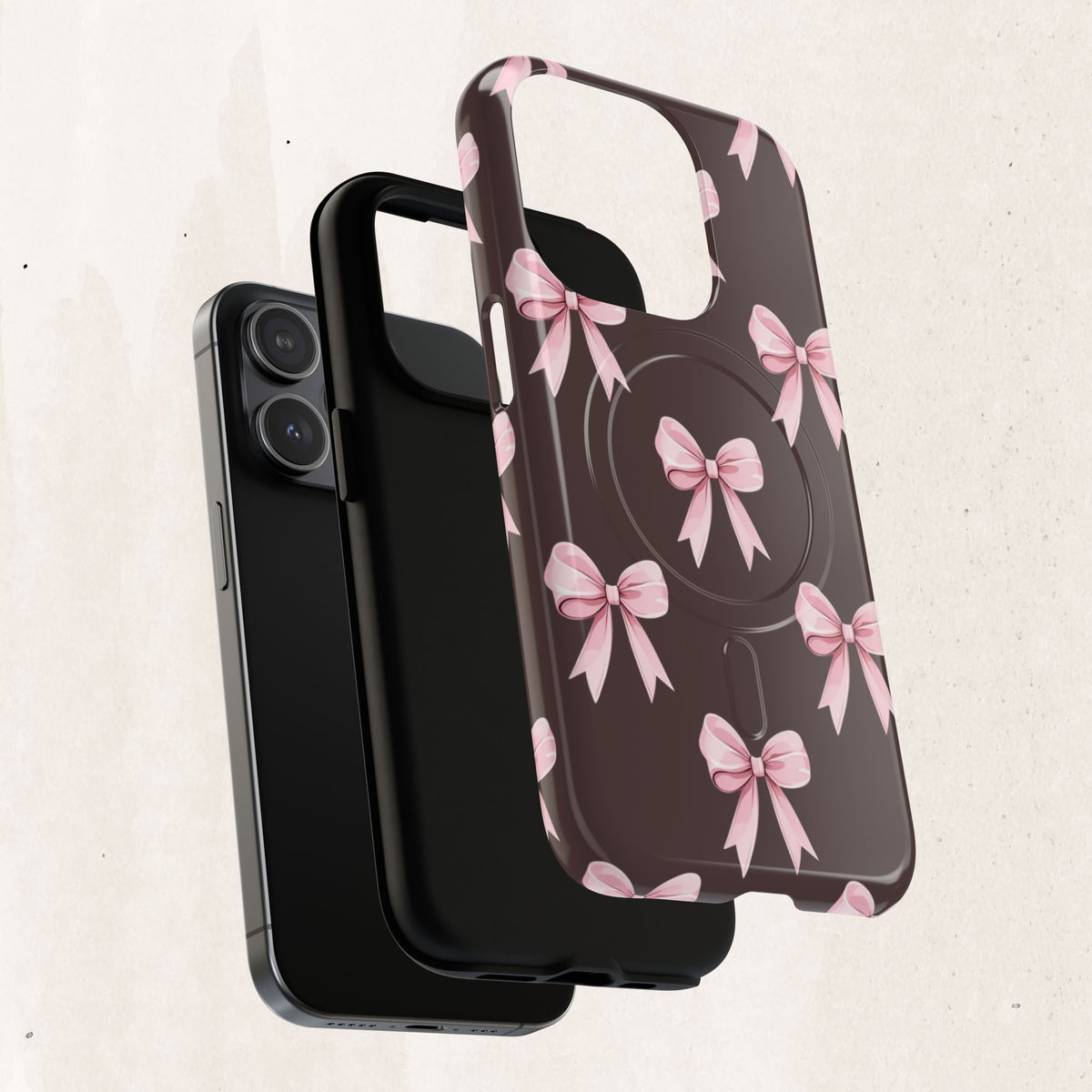 Pink Ribbon Bow Tough Magnetic Phone Case