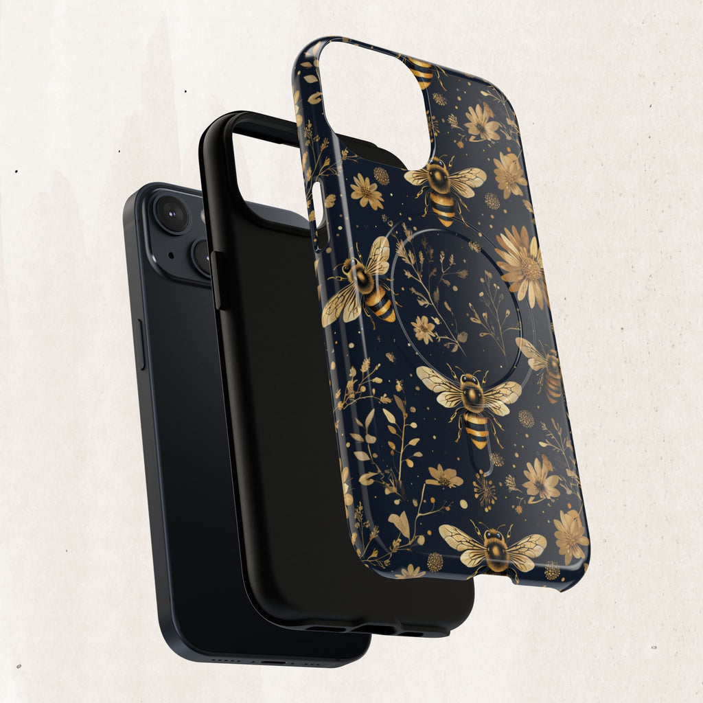 Gold Bees & Daisies Magnetic Tough Case
