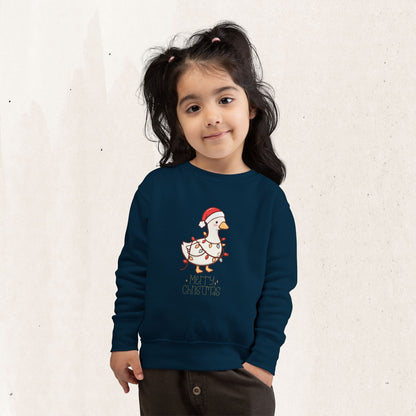 Santa Hat Duck "Merry Christmas" Toddler Sweatshirt