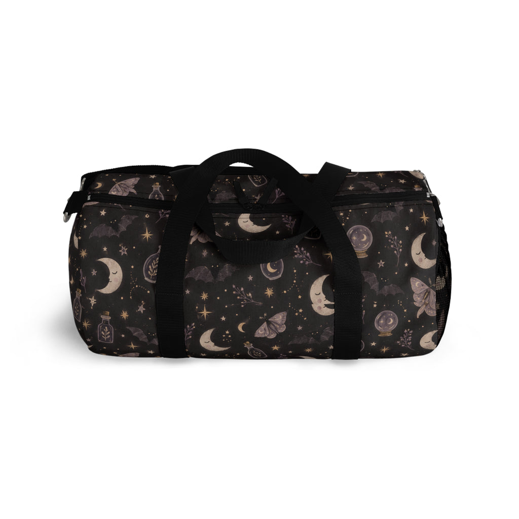 Mystic Moon & Moth Duffel Bag — Celestial Travel Bag