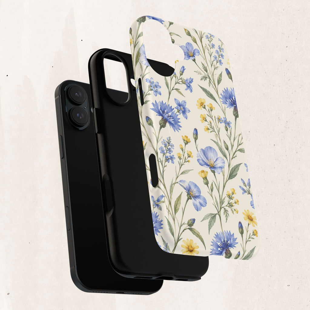 Floral Blue Cornflower  Magnetic Phone Case