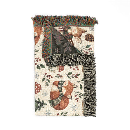 Woodland Winter Woven Blanket