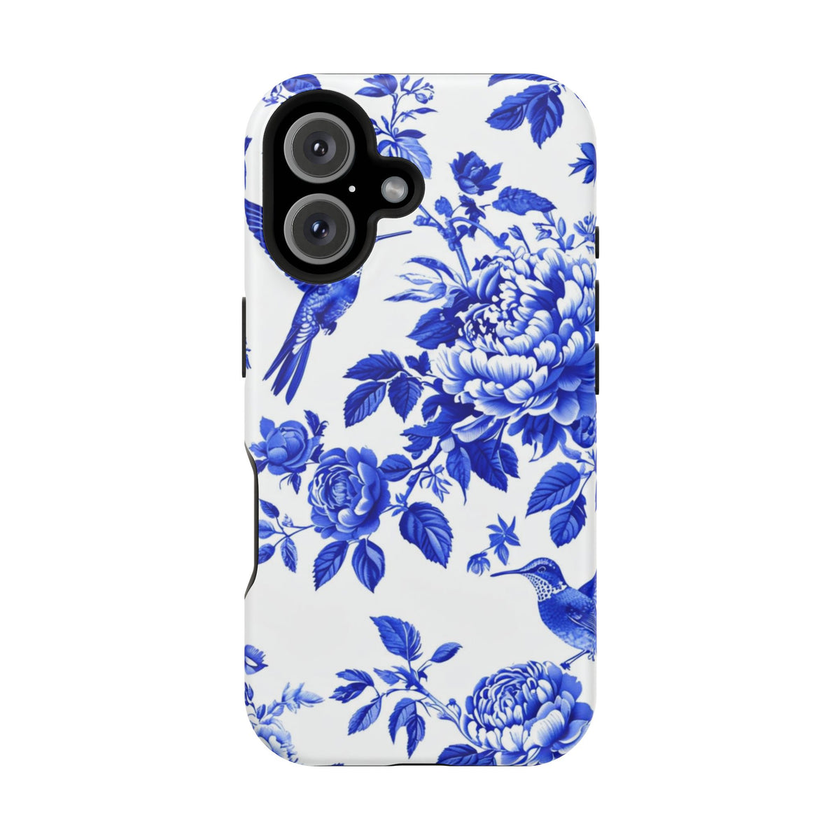 Blue Floral Bird Magnetic Phone Case, alternate view