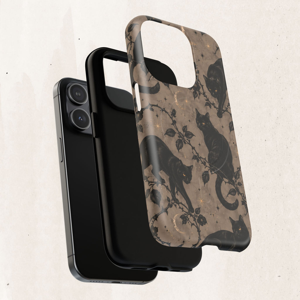 Vintage Black Cats Tough Phone Case