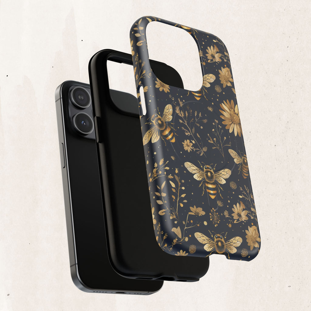 Gold Bees & Daisies Magnetic Tough Case