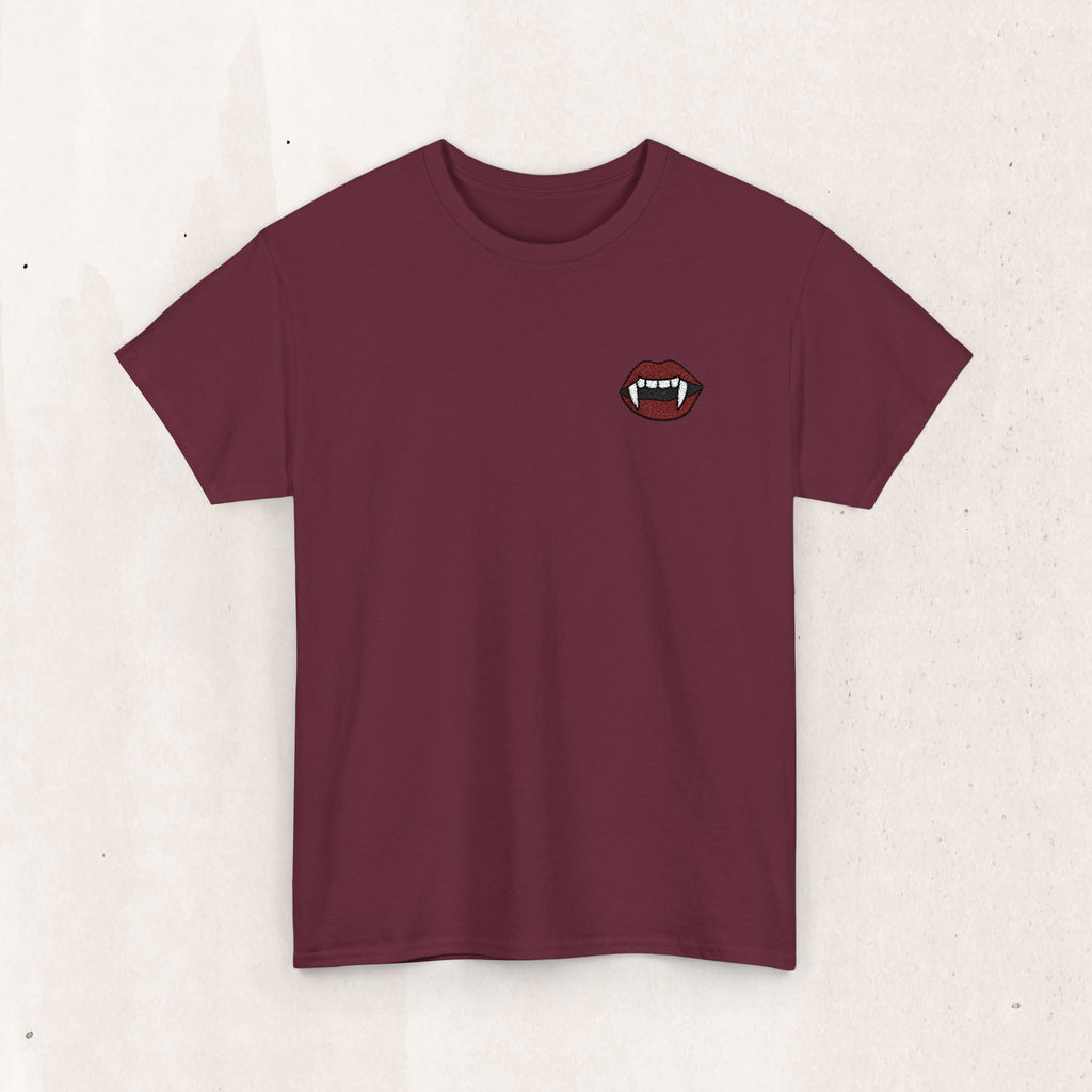 Embroidered Vampire Fangs Tee