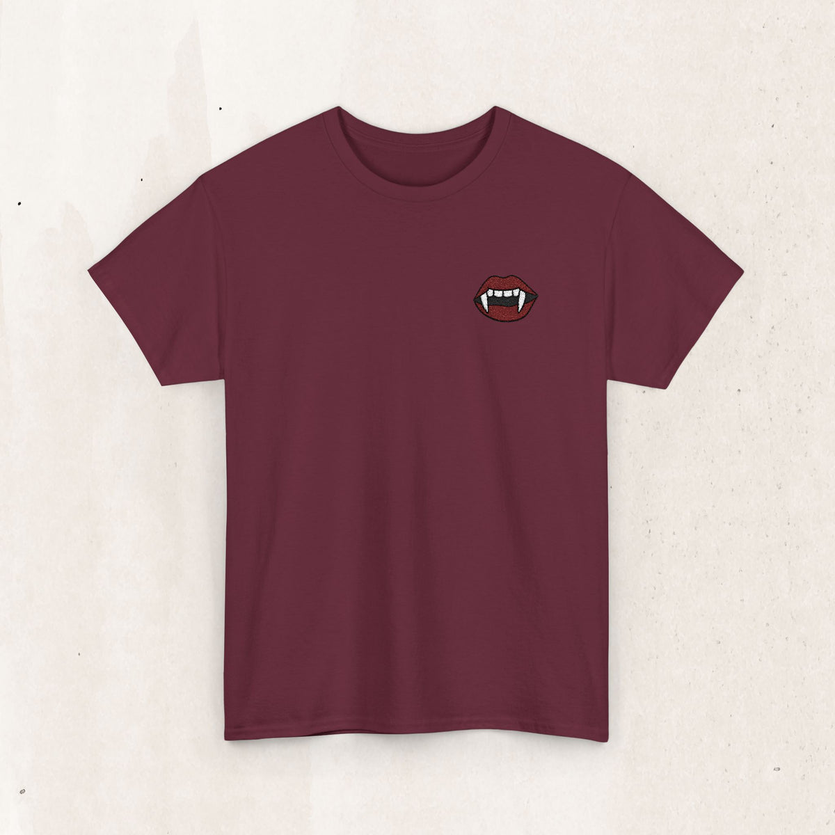 Embroidered Vampire Fangs Tee