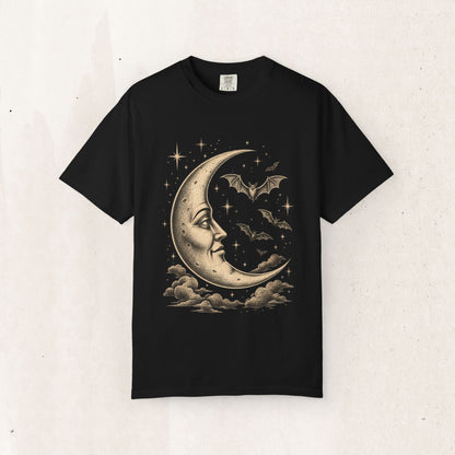 Crescent Moon & Bats Tee