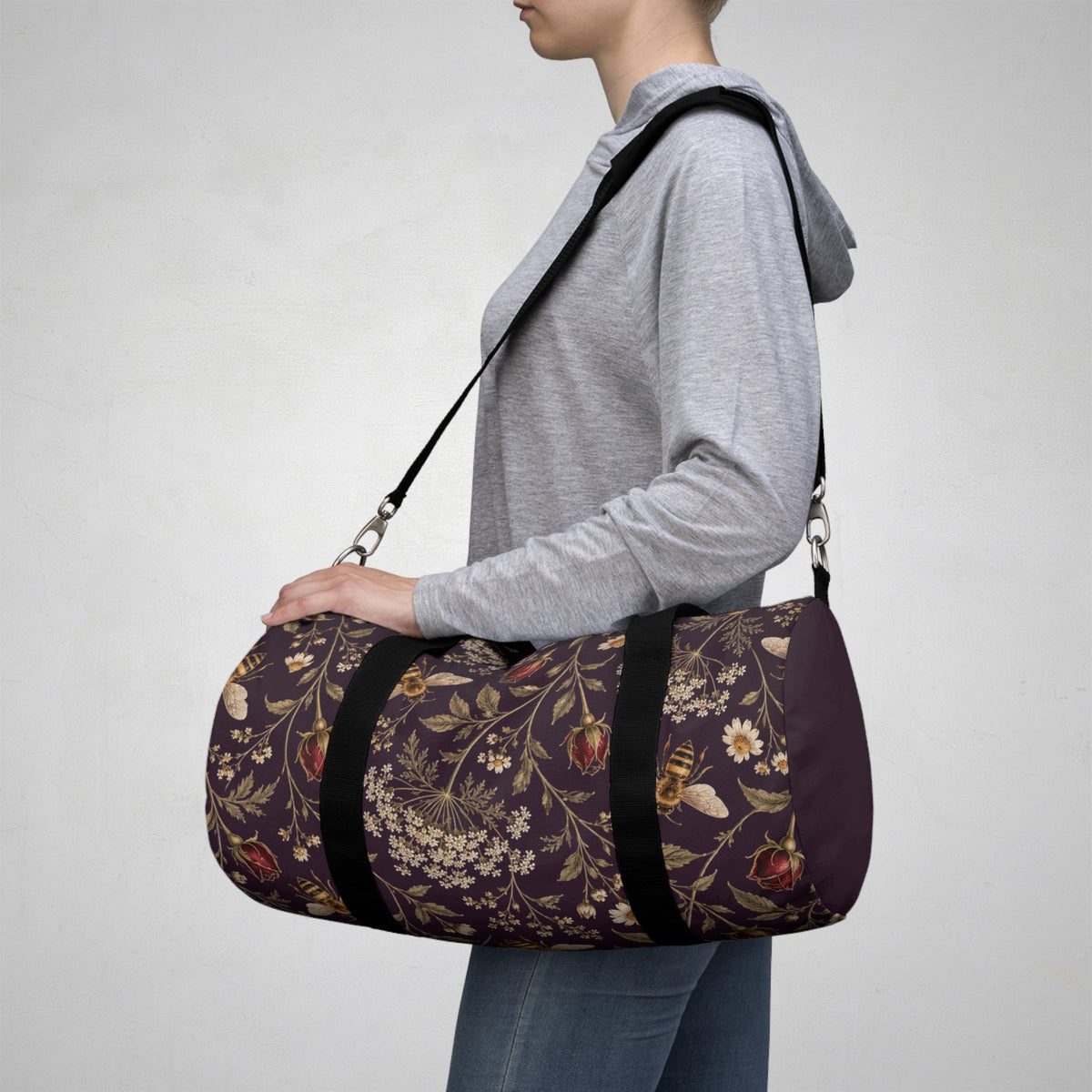 Vintage Floral Duffel Bag