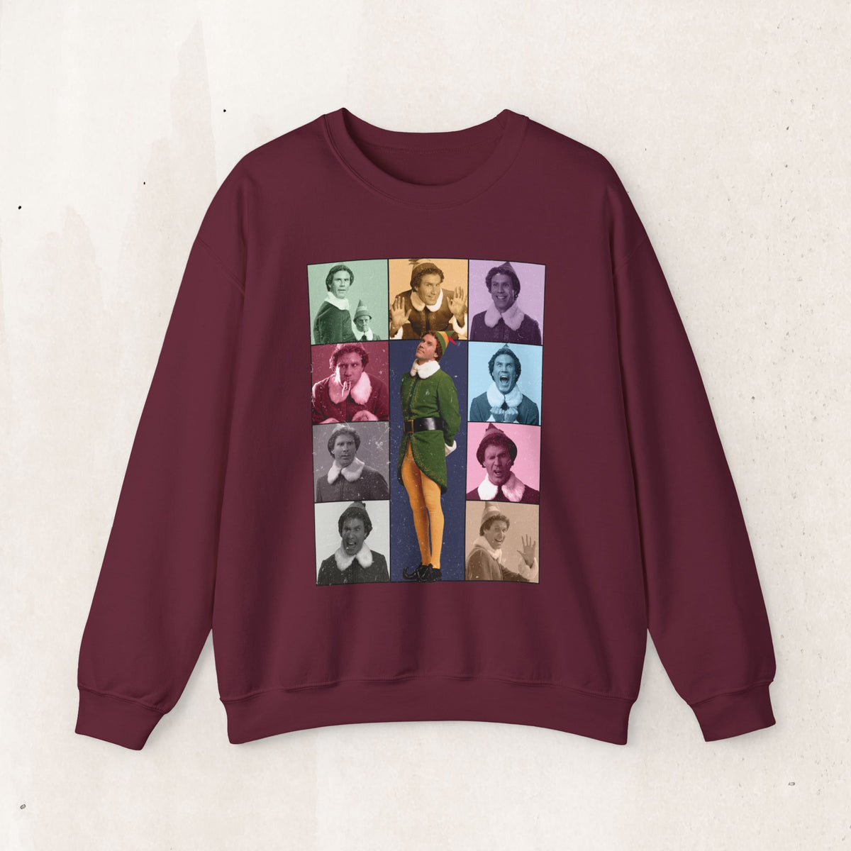 Buddy the Elf Christmas Sweatshirt, Elf Movie Era Concert Tour Parody Crewneck, Funny Christmas Movie Sweater, Holiday Gift