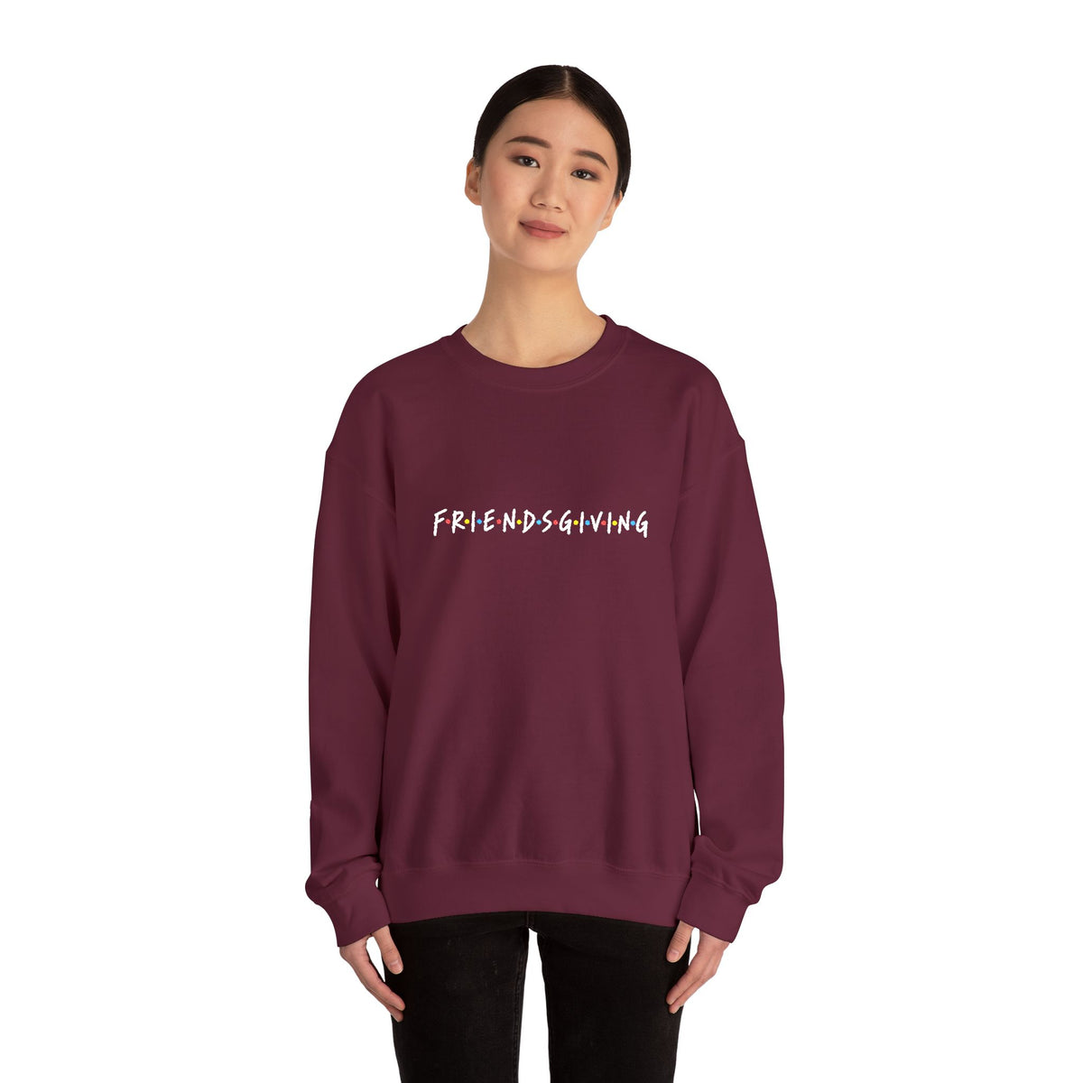 Embroidered 'Friendsgiving' FRIENDS Crewneck Sweatshirt Printify