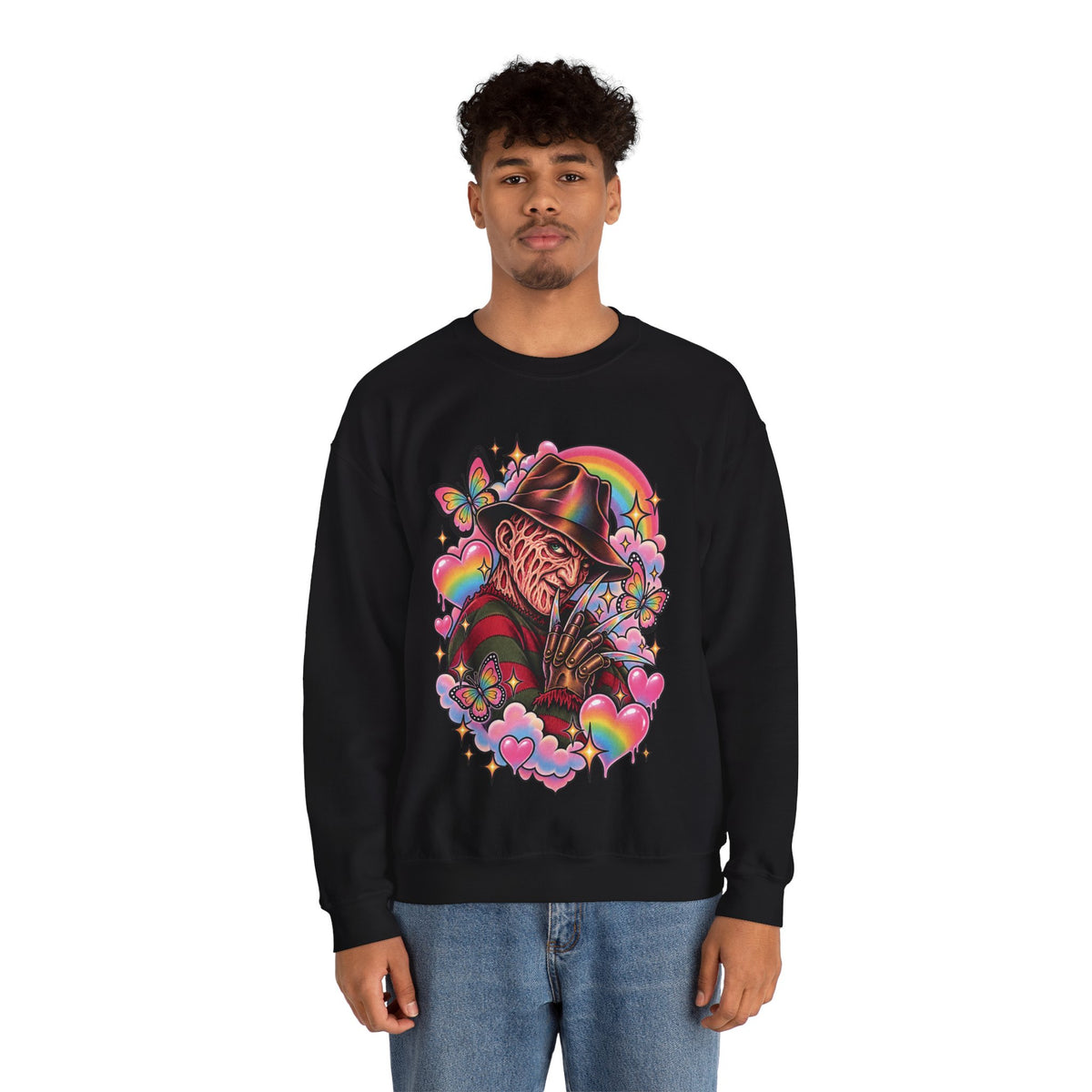 Freddy Krueger Rainbow Crewneck Sweatshirt