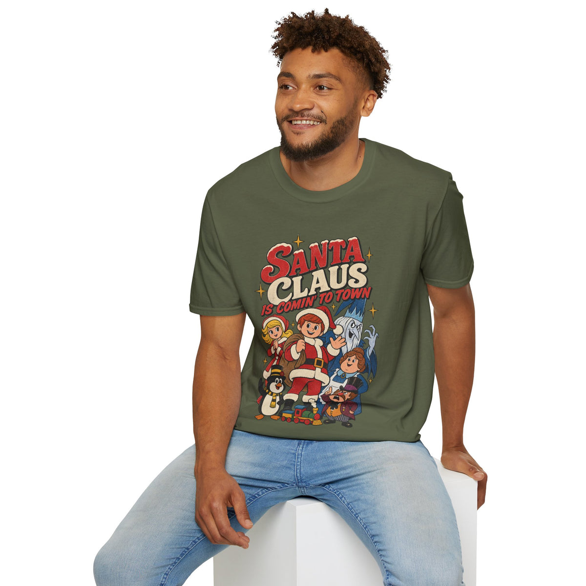 Santa Claus Is Comin' To Town Christmas Tee