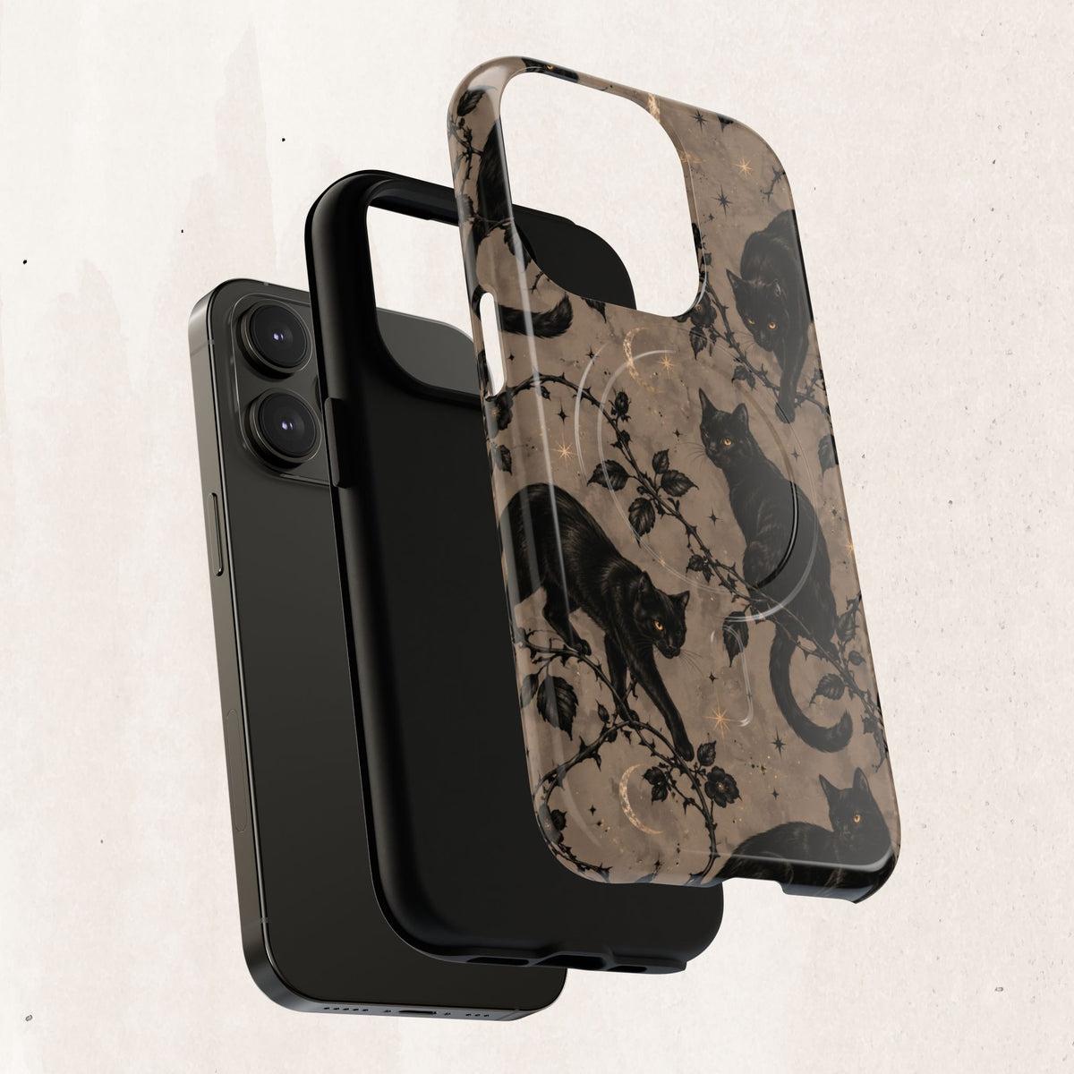 Vintage Black Cats Tough Phone Case