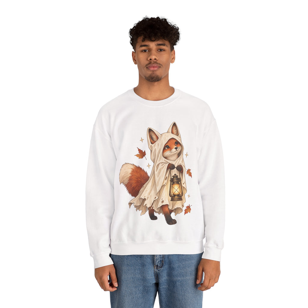 Autumn Lantern Fox Crewneck Sweatshirt