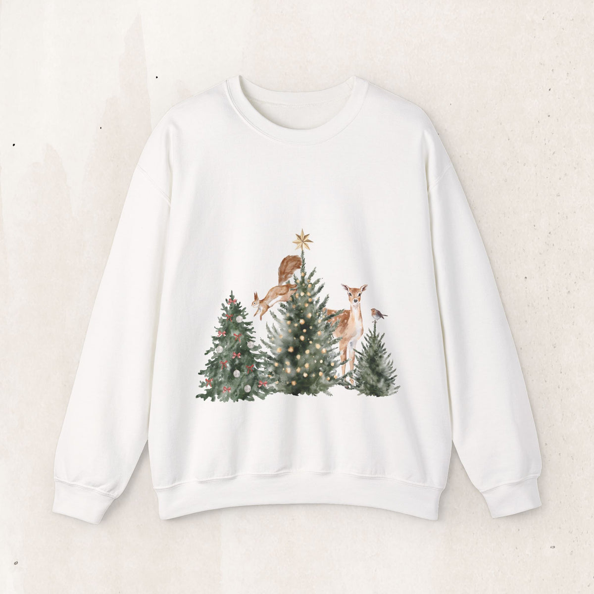 Christmas Woodland Deer Crewneck Sweatshirt