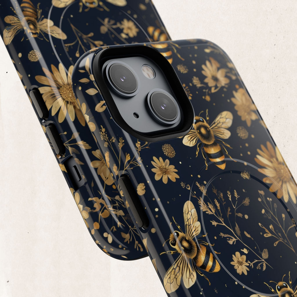 Gold Bees & Daisies Magnetic Tough Case