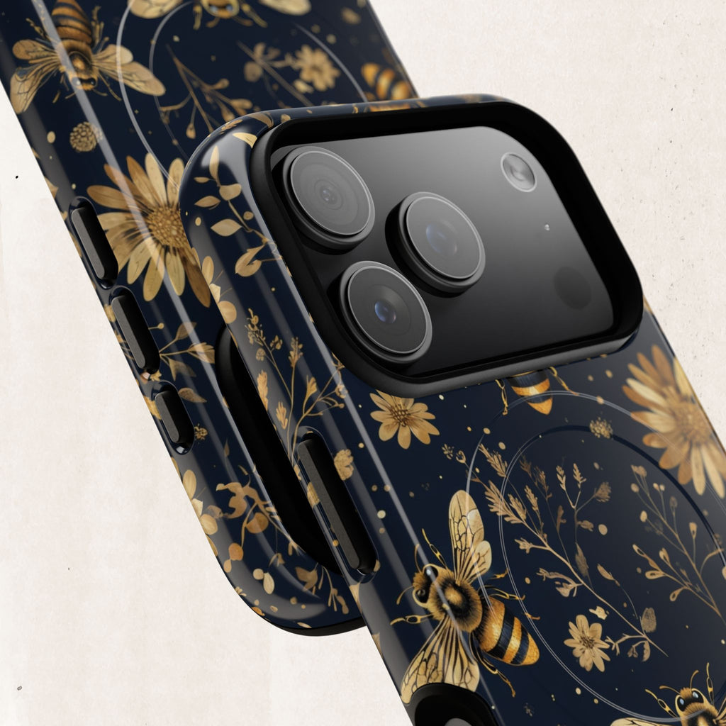 Gold Bees & Daisies Magnetic Tough Case