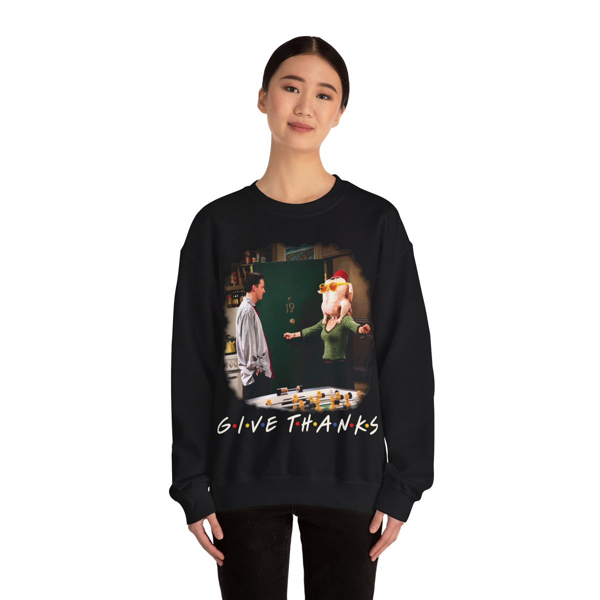 Give Thanks FRIENDS Thanksgiving Sweatshirt Printify