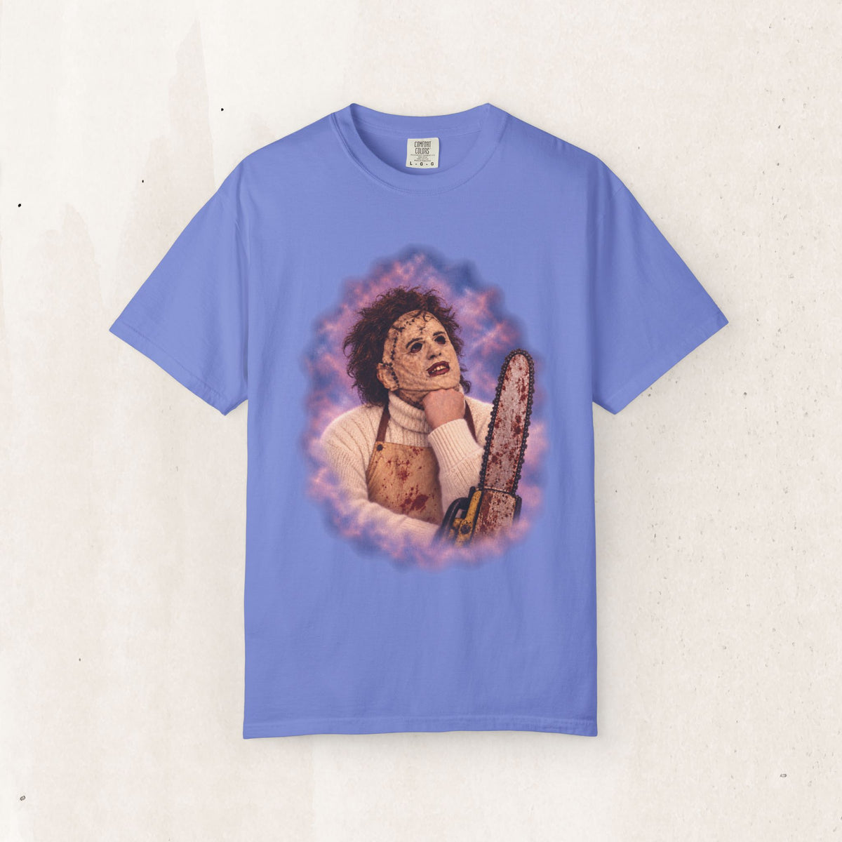 Leatherface 80's Portrait Tee – Flo Blue
