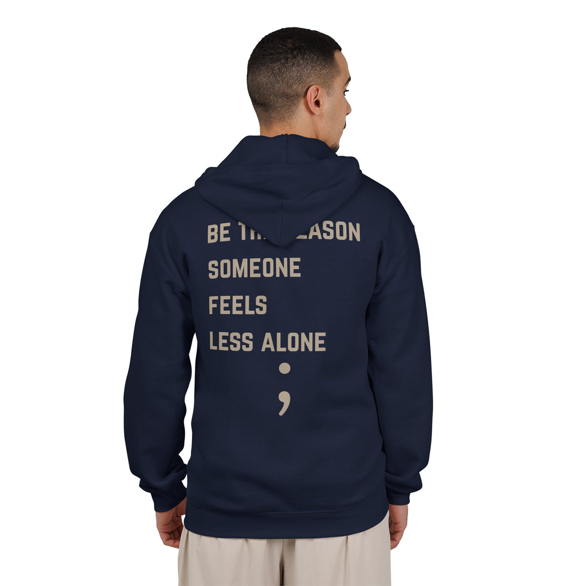 Be the Reason Someone Feels Less Alone Zip Up Hoodie | Suicide Awareness Back Print