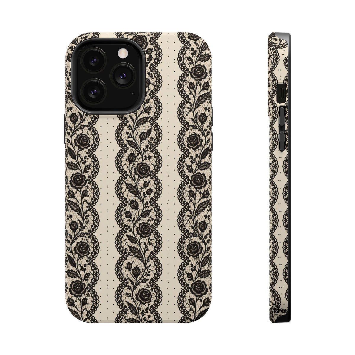 Lace Stripes Magnetic Phone Case, alternate view