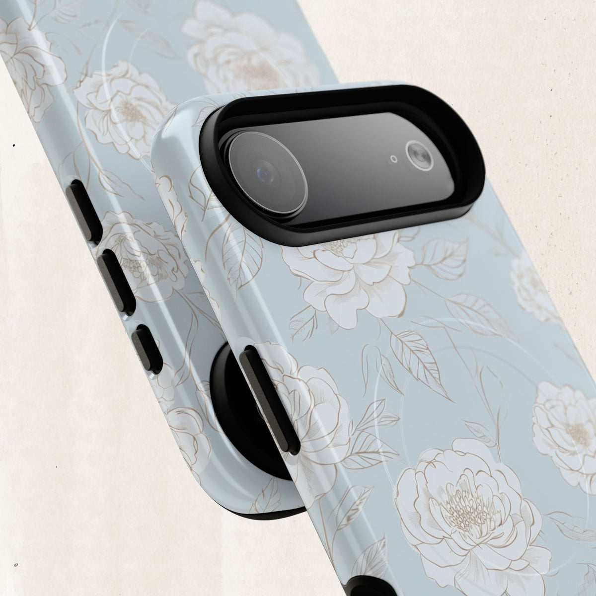 Blue Floral Tough Magnetic Phone Case